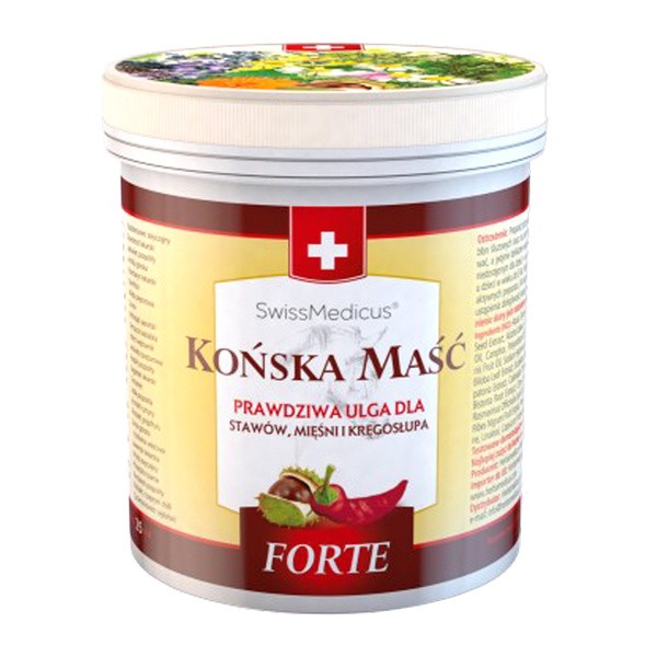 Herbamedicus SwissMedicus, szwajcarska maść końska Forte, rozgrzewająca, 250 ml