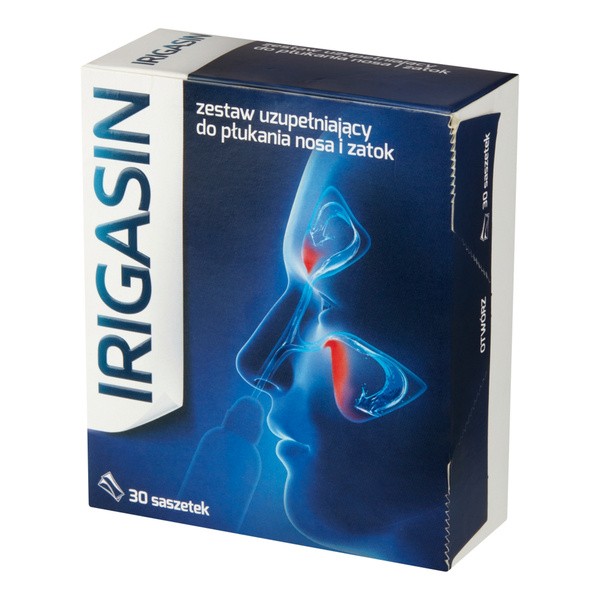 Irigasin, zestaw uzupełniający do płukania nosa i zatok, 30 saszetek