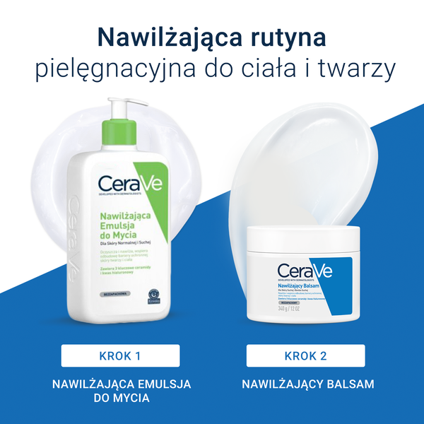 CeraVe, nawilżający balsam z ceramidami do skóry suchej i bardzo suchej, 340 g