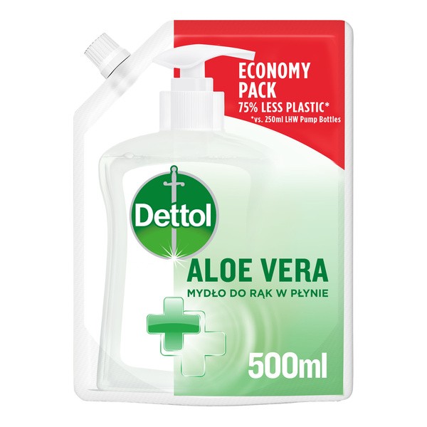 Dettol, antybakteryjne mydło w płynie nawilżające, 500 ml uzupełnienie
