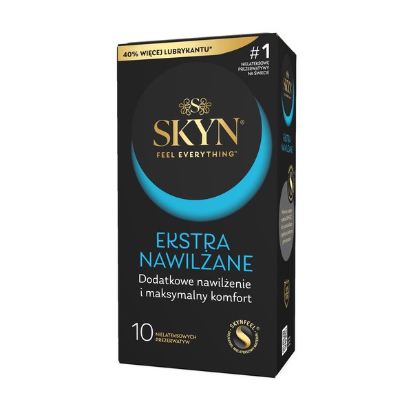 Skyn Ekstra Nawilżane, nielateksowe prezerwatywy, 10 szt.