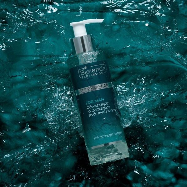 Bielenda Professional SupremeLab For Man, odświeżająco-oczyszczający żel do mycia twarzy, 200 ml