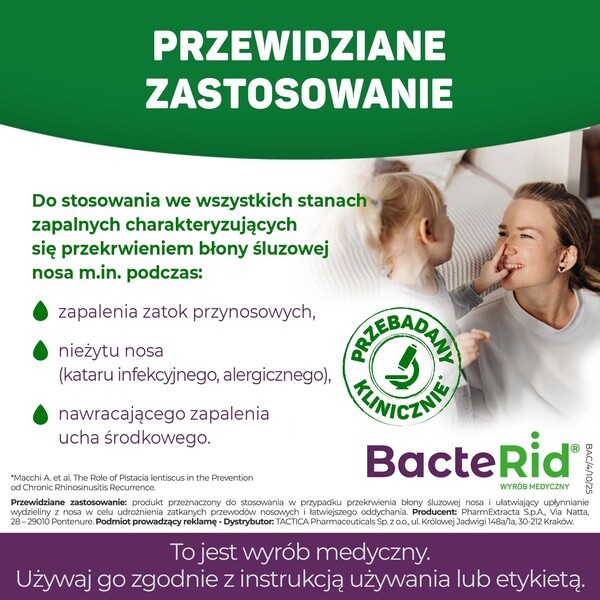 BacteRid, krople udrażniające nos, 15 ml
