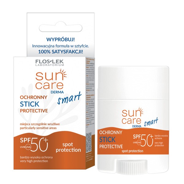Flos-Lek Sun Care Derma Smart, sztyft ochronny SPF50+, 20 g