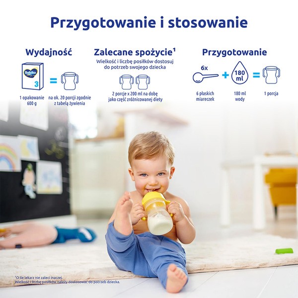 Bebiko Junior 3 NUTRIflor Expert, odżywcza formuła na bazie mleka, powyżej 1. roku życia, proszek, 600 g