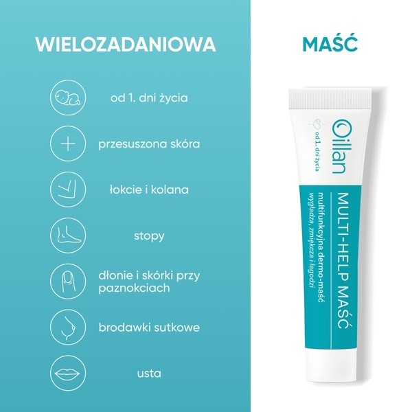 Oillan Multi-Help, multifunkcyjna dermo-maść, 12 g
