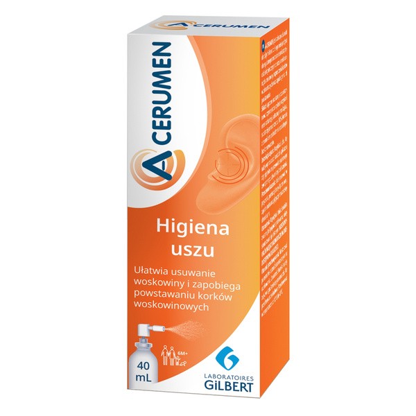 A-Cerumen, preparat do higieny uszu, 40 ml (spray)
