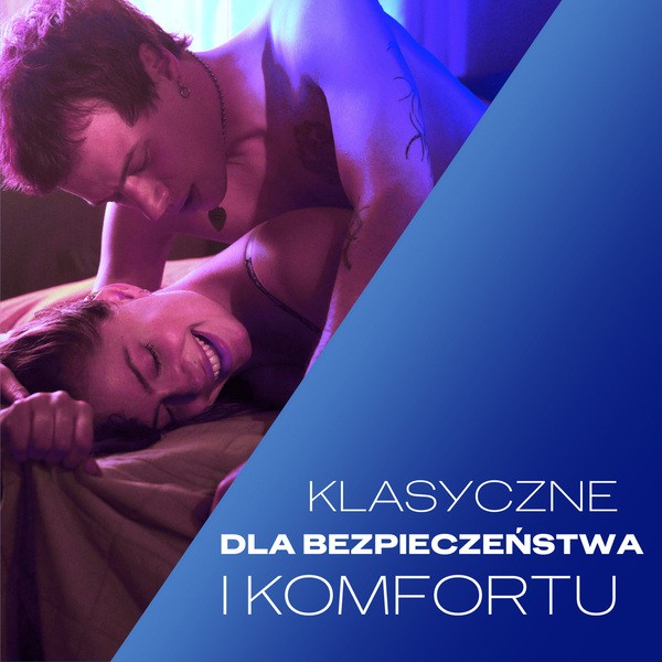 Durex Classic, prezerwatywy ze środkiem nawilżającym, 12 szt.