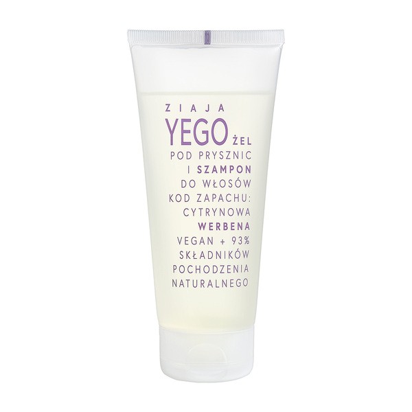 Ziaja Yego, żel pod prysznic i szampon do włosów, cytrynowa werbena, 200 ml