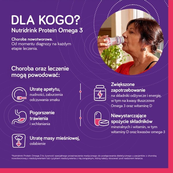 Nutridrink Protein Omega 3, płyn rześki smak mango-brzoskwinia, 4 x 125 ml