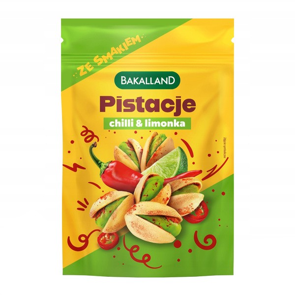 Bakalland, pistacje prażone chilli & limonka, 170 g