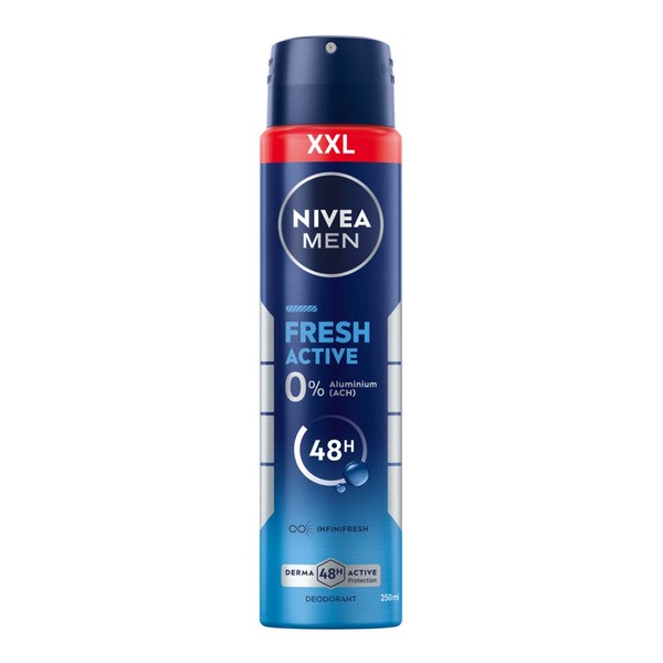 Nivea Men Fresh Active, antyperspirant, spray, 250 ml