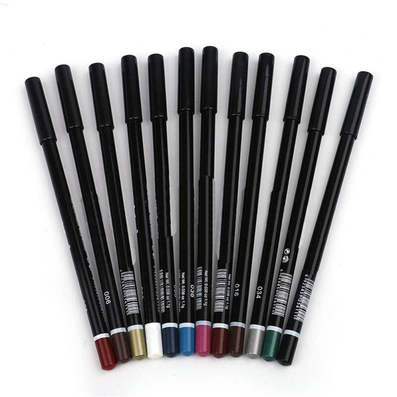 Set di 12 matite eyeliner colorate, impermeabili, a lunga durata, facili da applicare, kit di trucco per occhi e sopracciglia.