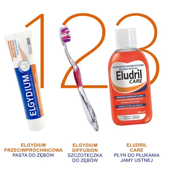 Elgydium, przeciwpróchnicowa pasta do zębów z kompleksem Fluorinol Protect+, 75 ml