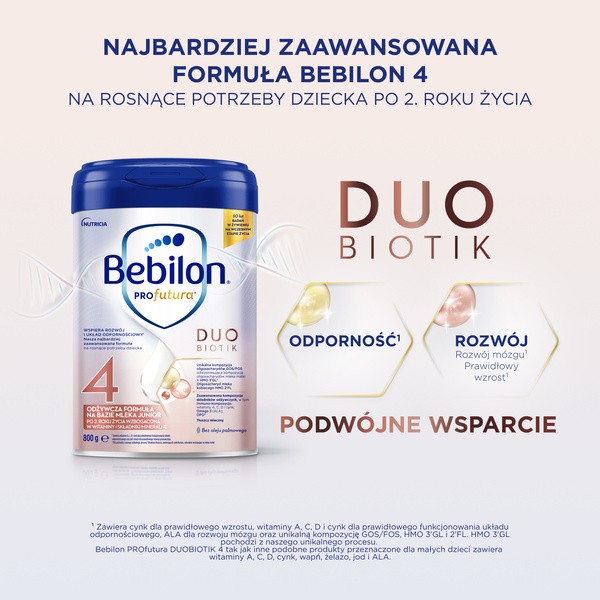 Bebilon PROfutura DUOBIOTIK 4, formuła na bazie mleka po 2. roku życia, proszek, 800 g