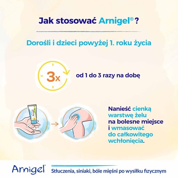 Arnigel żel na stłuczenia, siniaki i ból mięśni, 45 g