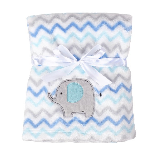 Babymatex, kocyk RICCO z haftem 75x100 cm, słoń, 1 szt.