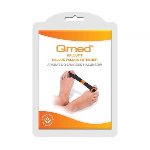 Qmed HalluFit, aparat do ćwiczeń haluksów, szary, 1 szt.