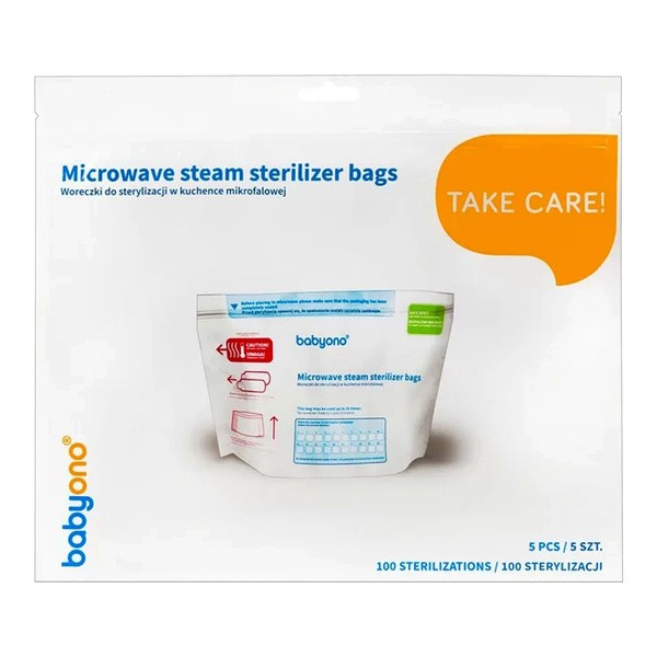 BabyOno, woreczki do sterylizacji w kuchence mikrofalowej, 5 szt.