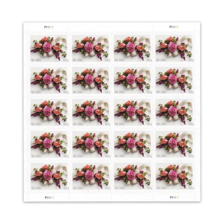 (2020) USPS Garden Corsage Wedding Postage Stamps