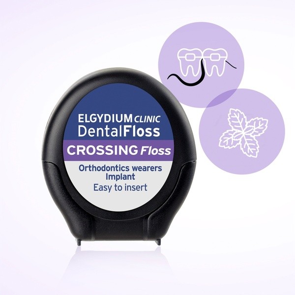 Elgydium Clinic Dental Floss Crossing Floss, nić dentystyczna, 1 szt.