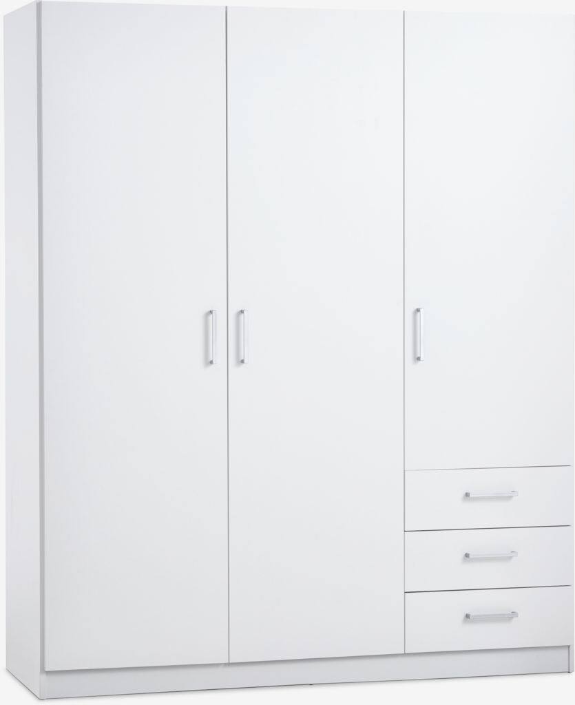 FANDRUP FANDRUP skab 145x176 3 døre/3 skuffer hvid