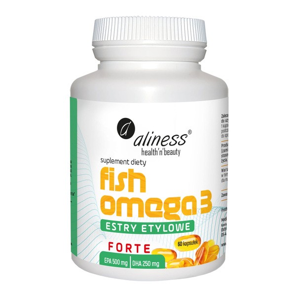 Aliness Fish Omega 3 Forte Estry Etylowe, kapsułki miękkie, 60 szt.