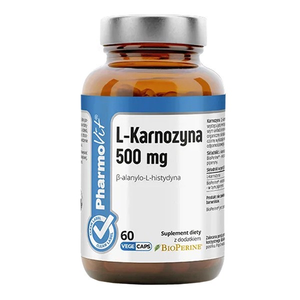 Pharmovit Clean Label L-Karnozyna 500 mg, kapsułki, 60 szt.