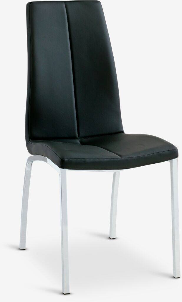 HAVNDAL HAVNDAL spisestuestol sort kunstlæder/krom