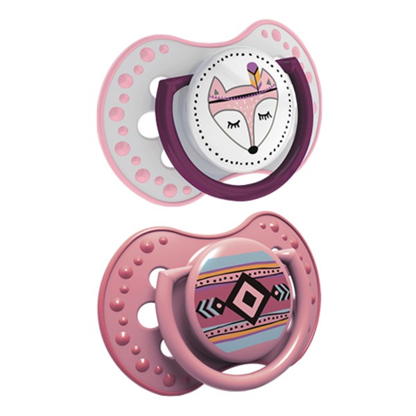 Lovi Indian Summer, smoczek uspokajający, dynamiczny, girl, 6-18 miesięcy, 2 szt.