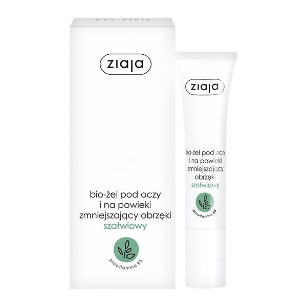 Ziaja, bio-żel pod oczy i na powieki zmniejszający obrzęki, szałwiowy, 15 ml