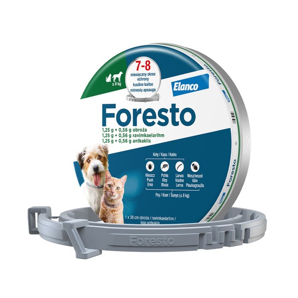 Foresto, obroża dla kotów i małych psów do 8 kg, 1 szt.
