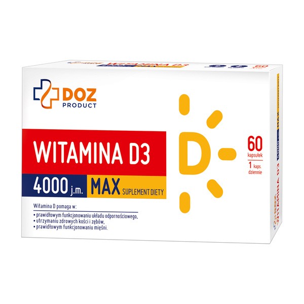 DOZ PRODUCT Witamina D3 4000 j.m. MAX, kapsułki miękkie, 60 szt.