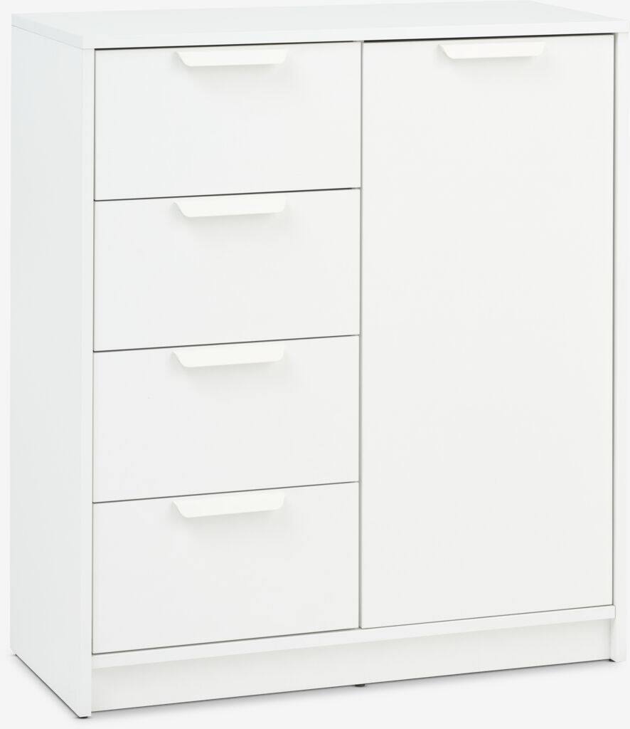 JENSLEV JENSLEV kommode, 4 skuffer, 1 dør, hvid