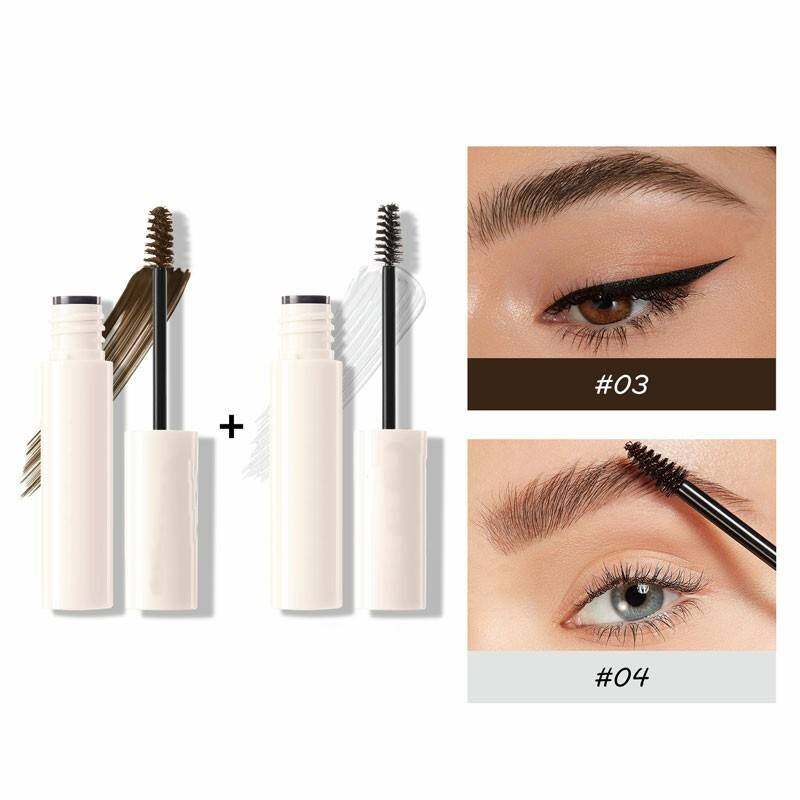 2 pezzi Gel per sopracciglia impermeabile, colore a lunga durata, tinta per sopracciglia nero marrone, trucco professionale da donna