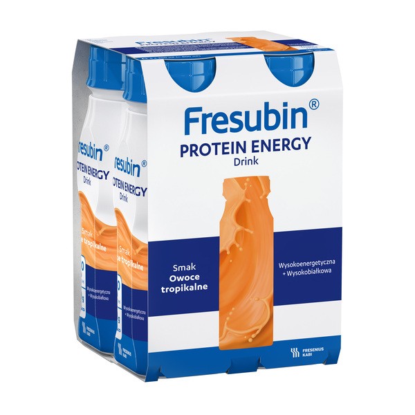 Fresubin Protein Energy Drink, płyn o smaku owoców tropikalnych, 4 x 200 ml