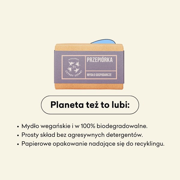 Mydlarnia 4 Szpaki Przepiórka, mydło gospodarcze w kostce, 110 g