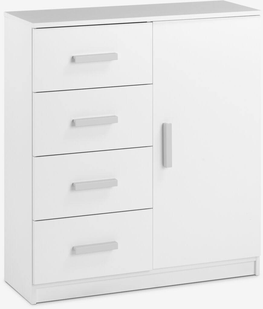 TAPDRUP TAPDRUP kommode, 4 skuffer, 1 låge, hvid