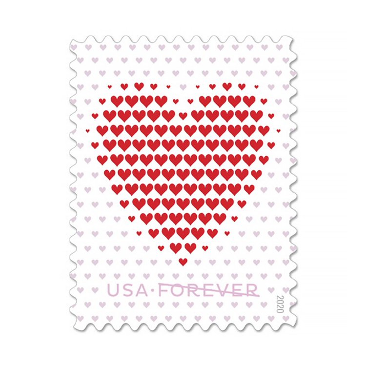 (2020) USPS Made Of Hearts Forever Stamps