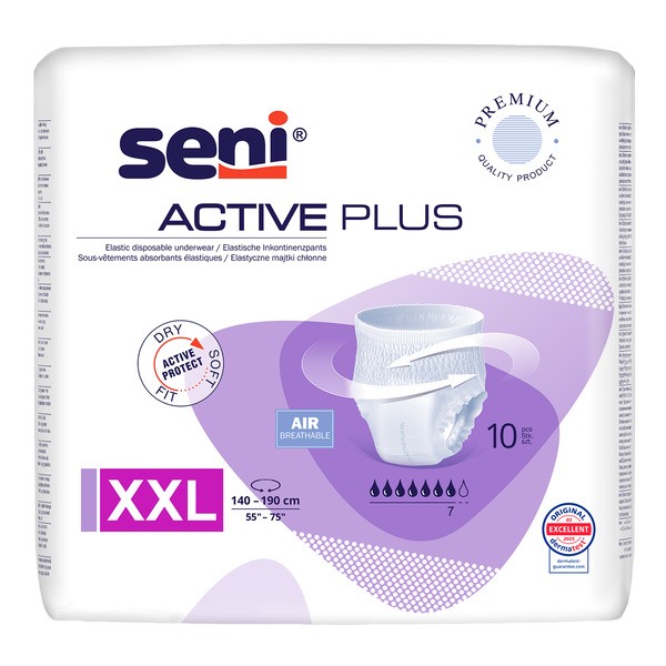 Seni Active Plus, majtki chłonne, rozmiar XXL, 10 szt.