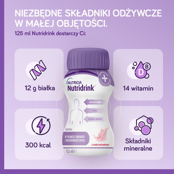 Nutridrink, smak neutralny, płyn,  4 x 125 ml