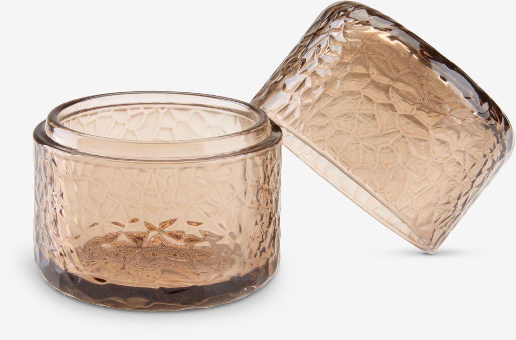 GENEVAD krukke Ø8xH10cm brunt glas