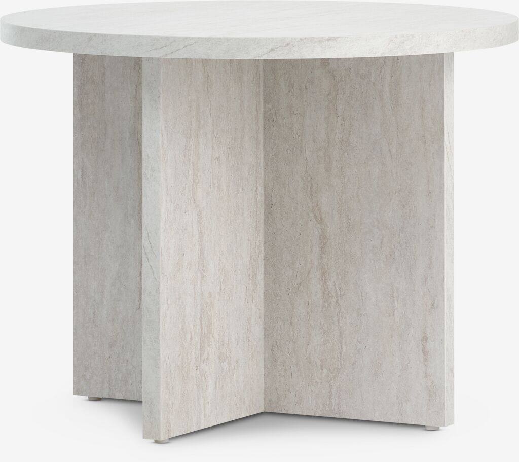 NIELSHAVE Hjørnebord NIELSHAVE Ø55 i travertinfarve