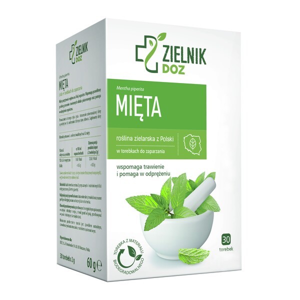 ZIELNIK DOZ Mięta, zioła do zaparzania, 2 g, 30 saszetek