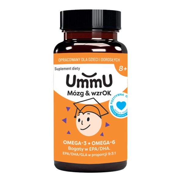 UmmU Mózg & wzrOK 8+, kapsułki miękkie, 120 szt.