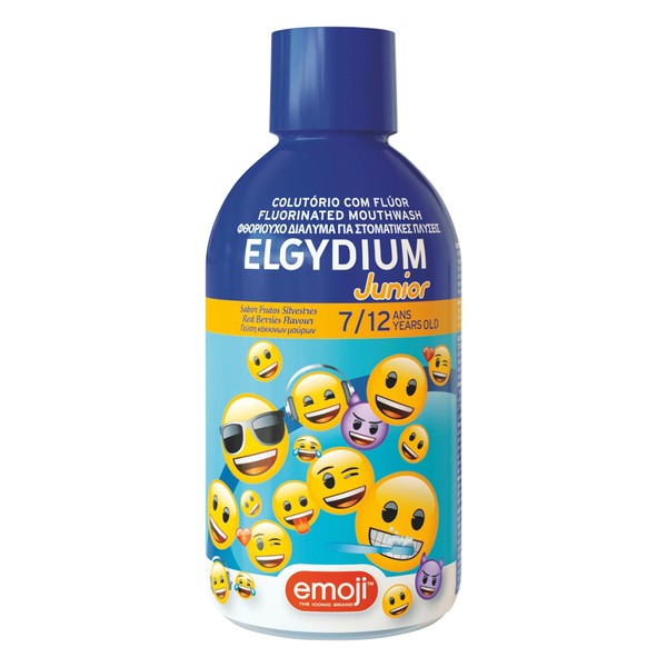 Elgydium Emoji Junior, płyn do płukania jamy ustnej, 500 ml