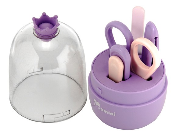 Momini BabyNail, zestaw do pielęgnacji paznokci niemowląt, fioletowy, 1 zestaw