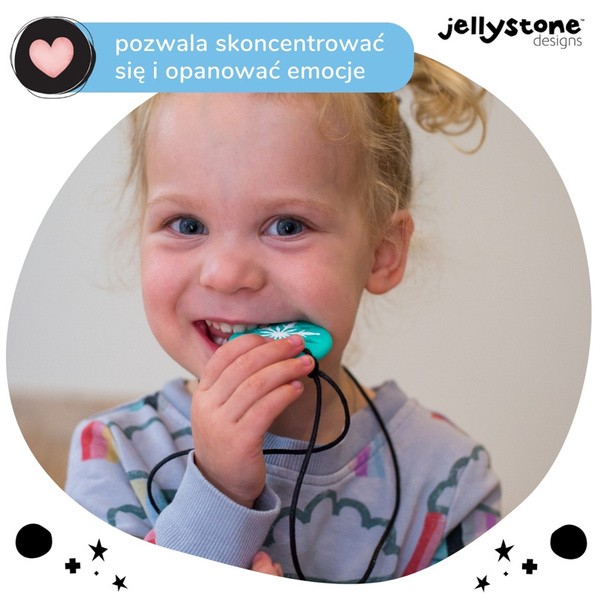 Jellystone Designs, gryzak terapeutyczny Turkusowy Płatek Śniegu, 1 szt.