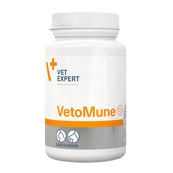 Vet Expert VetoMune, preparat na wsparcie odporności dla psów i kotów, kapsułki twist-off, 60 szt.