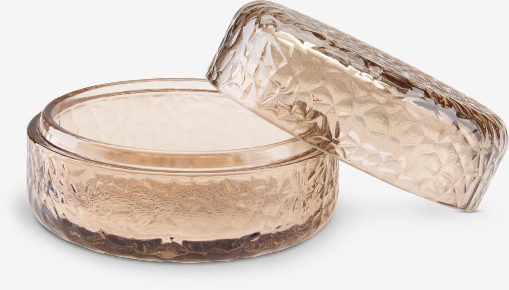 GENEVAD krukke Ø10xH6cm brunt glas